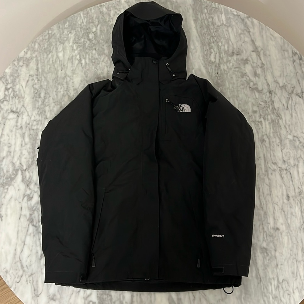 The North Face Womens Black Ski Jacket Coat w/ Removable shell (M)